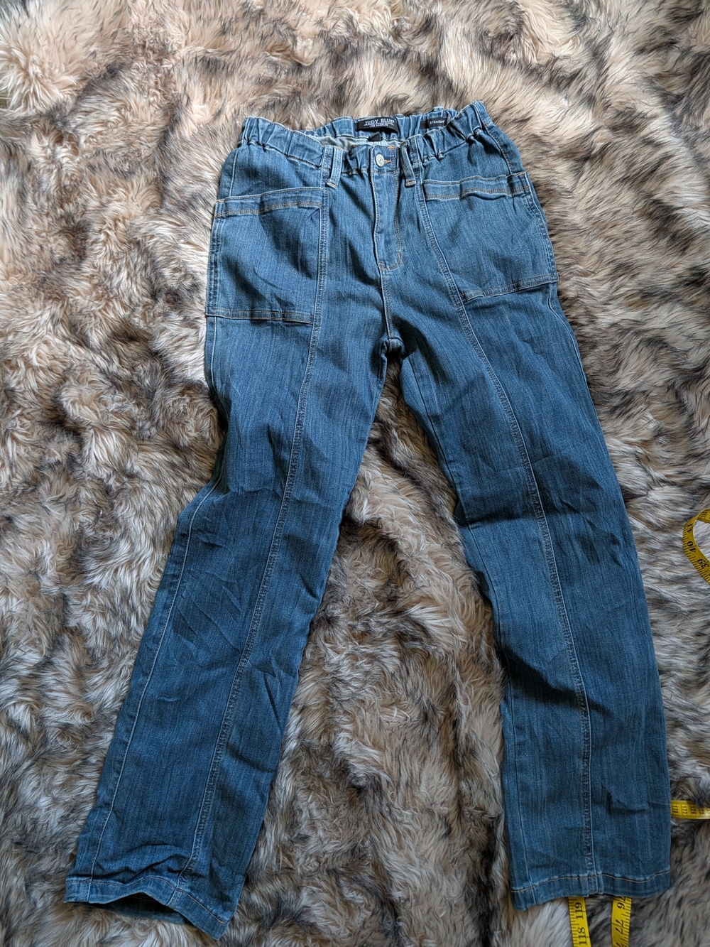 Judy Blue Charleston Elastic Waist Vintage Straight Leg Jeans 7/28 JB88749MD